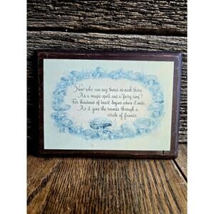 Vintage 1970s Russ Berrie “Fairy Ring” Mushroom Plaque – Woodland Poem Wall Art